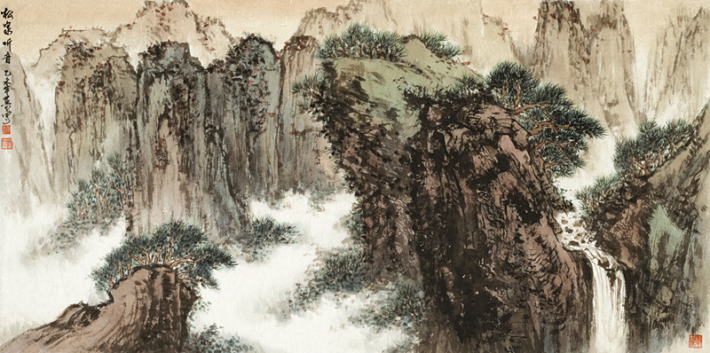 黄戈《松泉听音》137x69cm.jpg